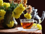 Chrysanthemum and  tea