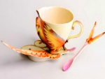 Butterfly teacup