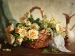 Basket with roses