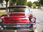 a classic red chevy