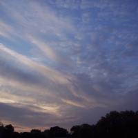cool blue sky in October.