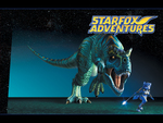 StarFox Adventures Krystal running from a dinosaur