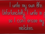 I Write My Own Life