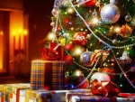Christmas tree and gifts