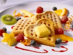 Heart Waffles
