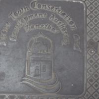 Pretty cast iron manhole cover. Stone Town. Zanzibar