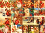 Many different Santas