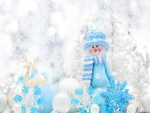 Snowman blue