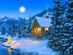 â˜…Christmas Blue Cabinâ˜…