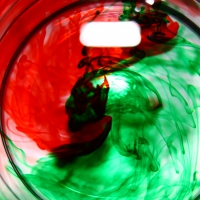 Red and Green Dye
