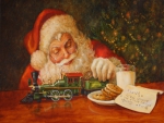 Santa And Train
