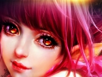 Girl with fiery eyes