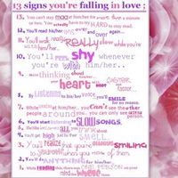 13 sings 2 know ur fallen inlove