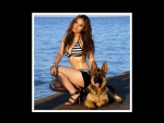 supermodel linh lively and her canine
