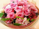 Bouquet of pink roses