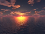 Sunset in the sea