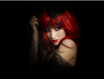 Beautiful Redhead In Black