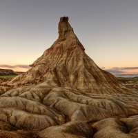 rock mountain in the badlands hdr