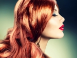 Hair bright red