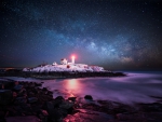 Winter Night At The Lighthouse