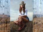 Cowgirl Posing for Picture
