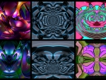 Collage of 3D abstracts