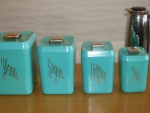 Jade color canisters