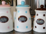 Polka Dots canisters _pastel