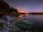 stars over galiano island in british columbia