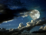 Cloudy Night with Full Moon!