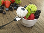 Delicious Ice Cream with Berries