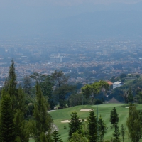 Bandung city from a golf course, north hills
