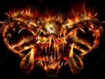 burning skull