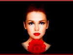 Redhead On Black
