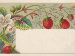 Victorian Calling Card ~ Strawberries