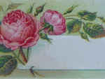 Victorian Calling Card ~ Pink Roses