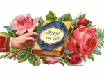 Victorian Calling Card Forget~Me~Not