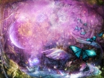 Fantasy with fairies and butterflies