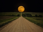 straight road to a super moon