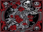 reaper with roses