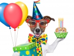 Cheerful Birthday Dog