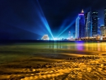 amazing seaside cityscape of doha hdr