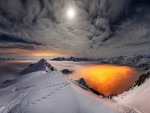 Sun on Snow Mountain