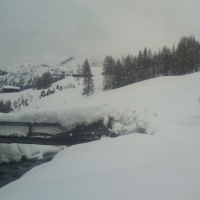 river good time in snow alps... ...