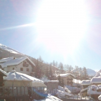 sunshine good time in italian alps for sport in snow... ...