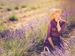 In a field of lavender