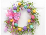 pastel egg wreath