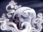 Sorceress And Polar Bear