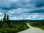 Taylor Highway in the Yukon Territories that goes to Alaska