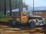Painting of an old Ford pickup